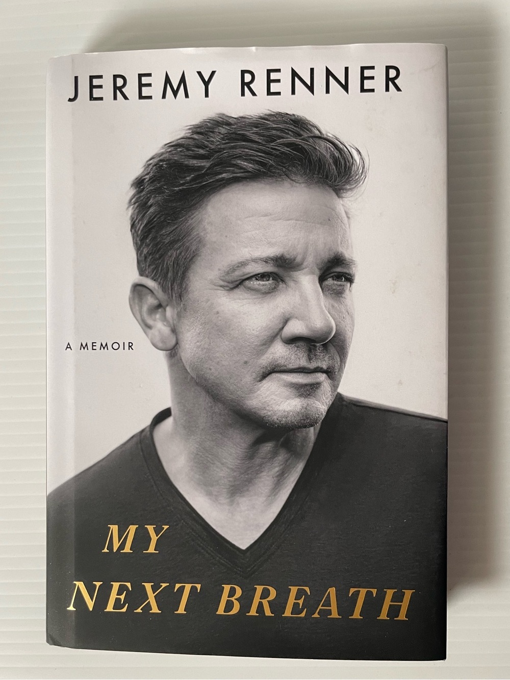 Jeremy Renner Memoir "My Next Breath" hardcover book